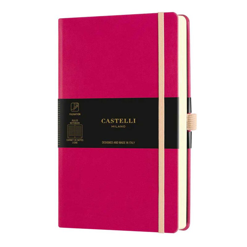 Castelli Aquarella A5 Ruled Amaranth Notebook image number 0