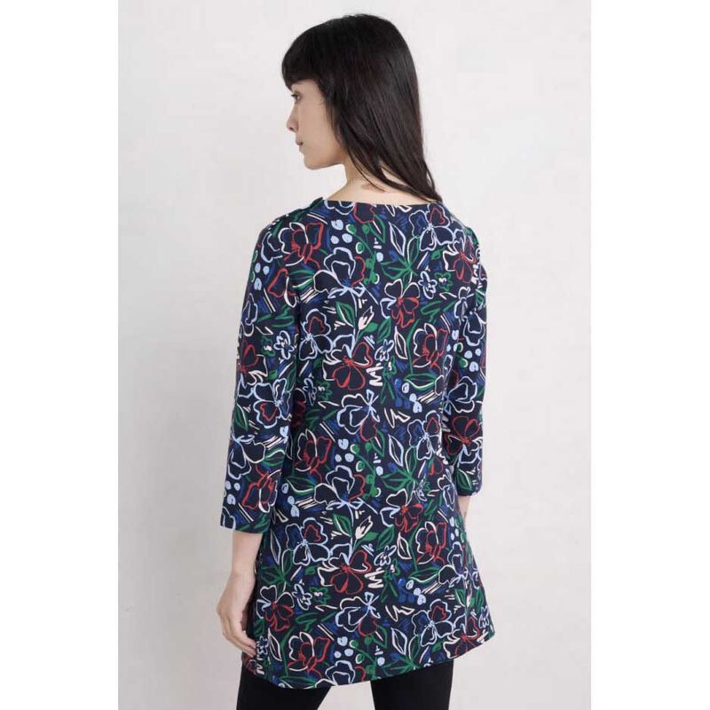 Seasalt Cornwall Tall Waves Tunic Painters Garden Mix image number 1