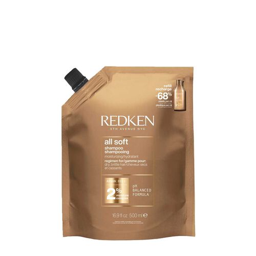 Redken All Soft Shampoo 500ml Refill