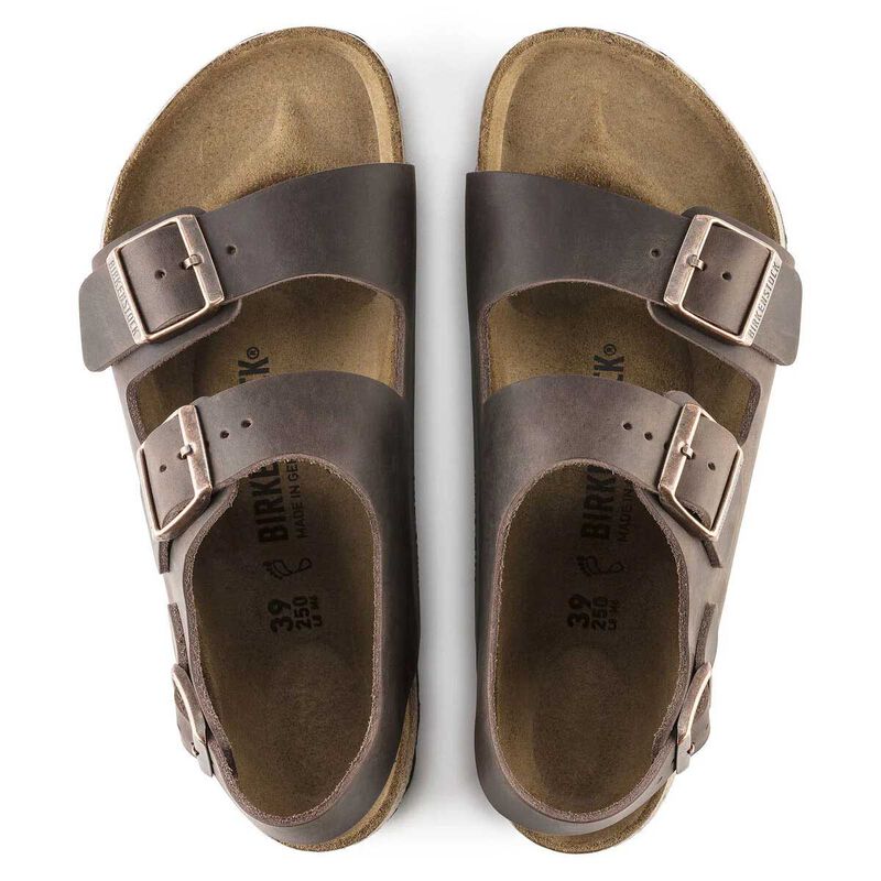 Birkenstock Milano Oiled Leather Habana Regular Width Sandal image number 3