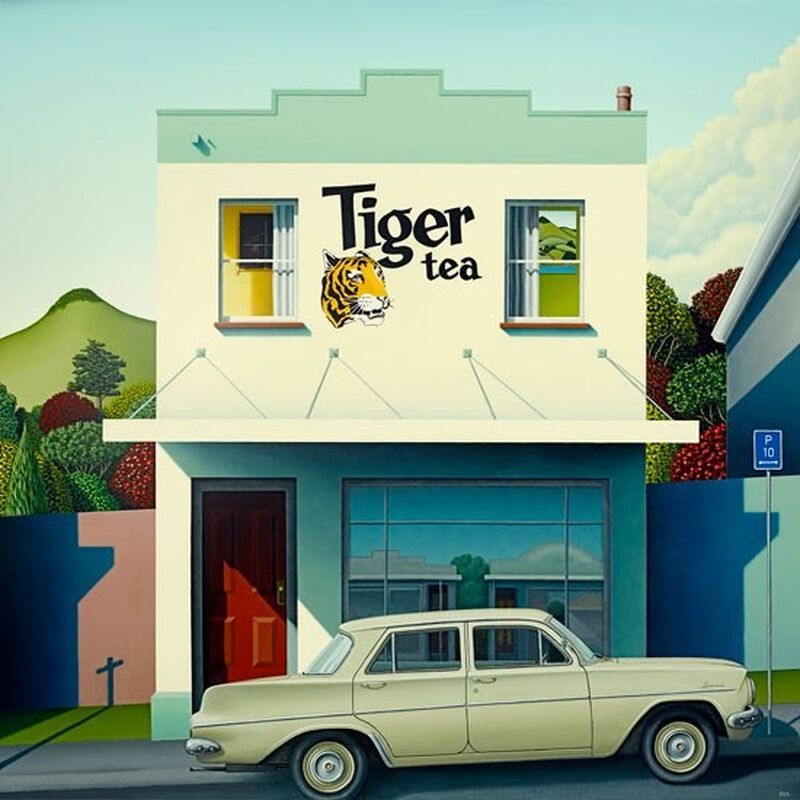 Hamish Allen Tiger Tea Matted Print image number 0
