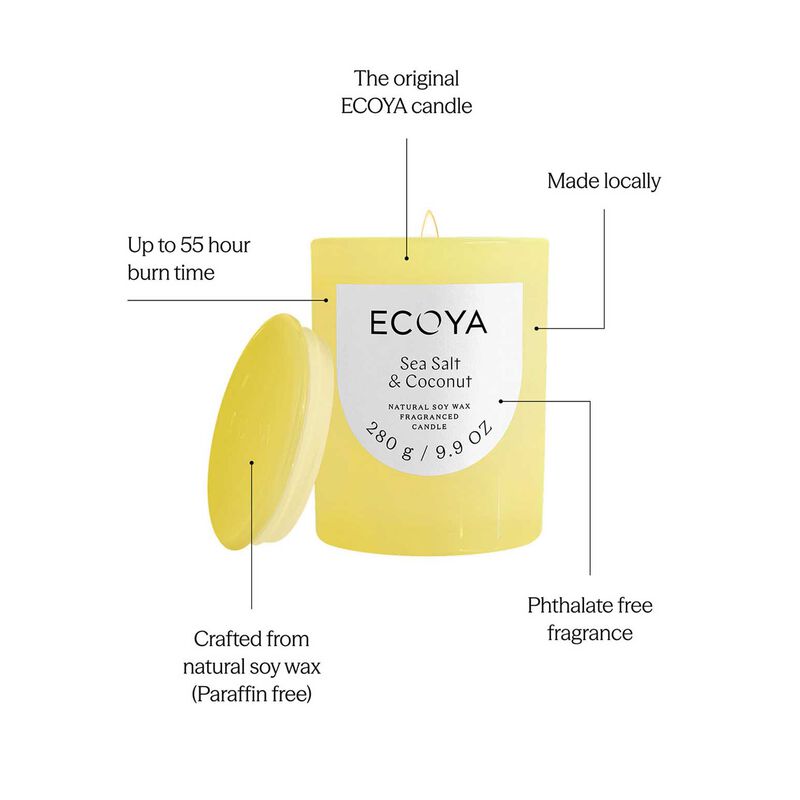 ECOYA Sea Salt & Coconut Metro Candle 280g image number 2