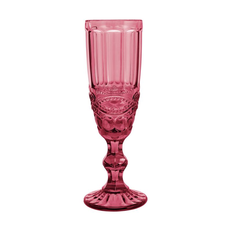 Casa Domani Gabriella Champagne Flute 4Pc Pink Gift Boxed image number 2