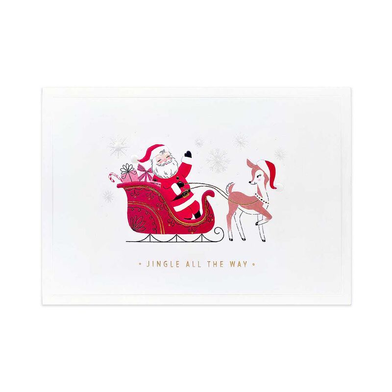 Hallmark Signature Sleigh Christmas Card Box of 8 image number 1
