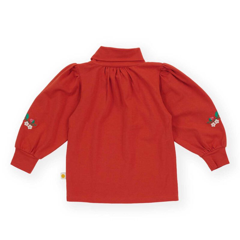 Goldie + Ace Sofia Strawberry Puff Sleeve Skivvy 1-2Y image number 1
