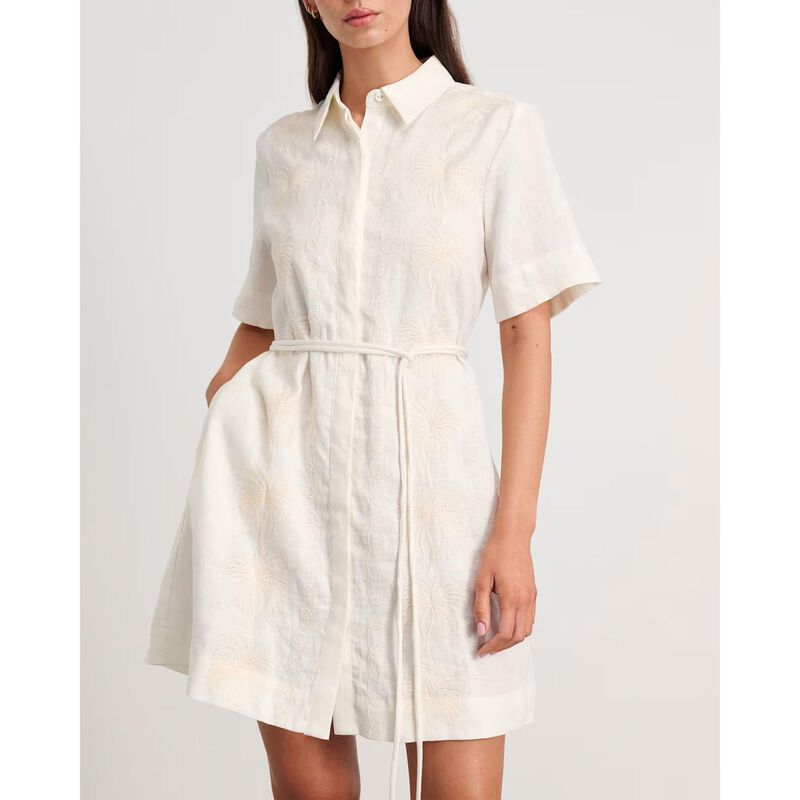 JAG Aimee Linen Palm Dress image number 3