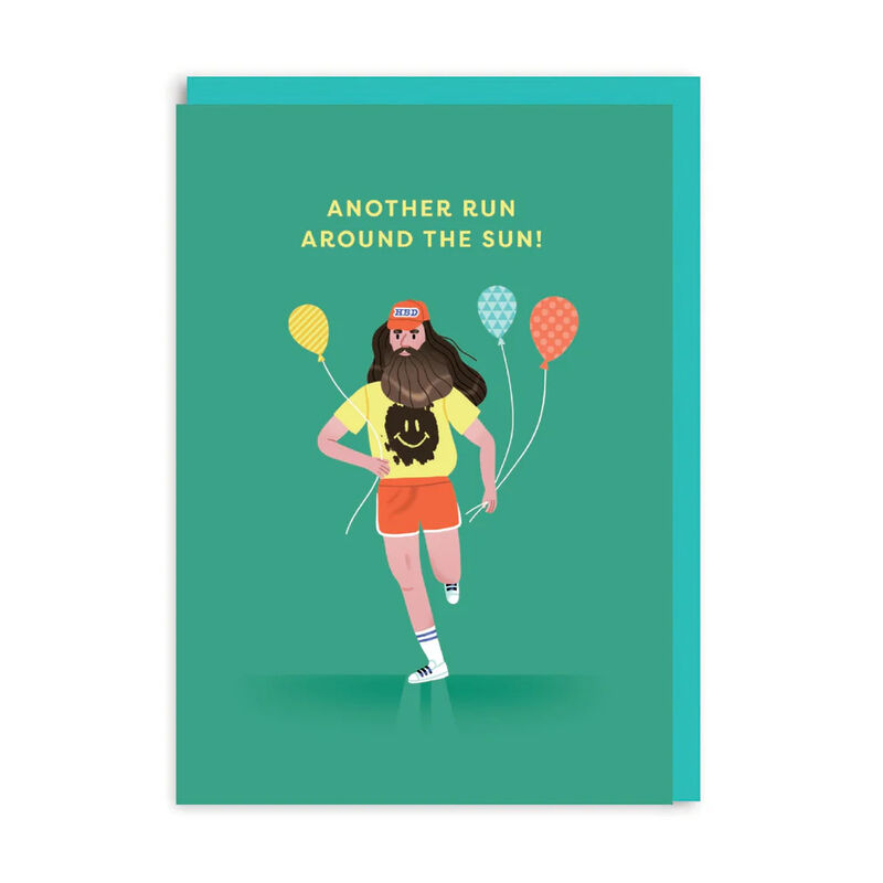 Ohh Deer Forrest Gump Run Around The Sun Birthday Card image number 0