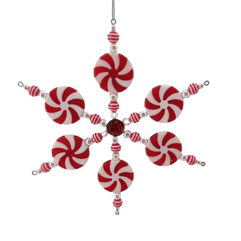 Candy Cane Snowflake 7 Inch image number 0