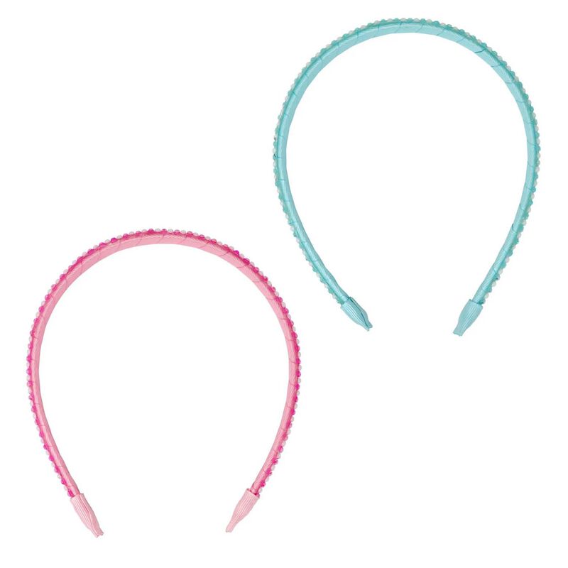 Pink Poppy Pearl Rhinestone Headband - Assorted image number 0