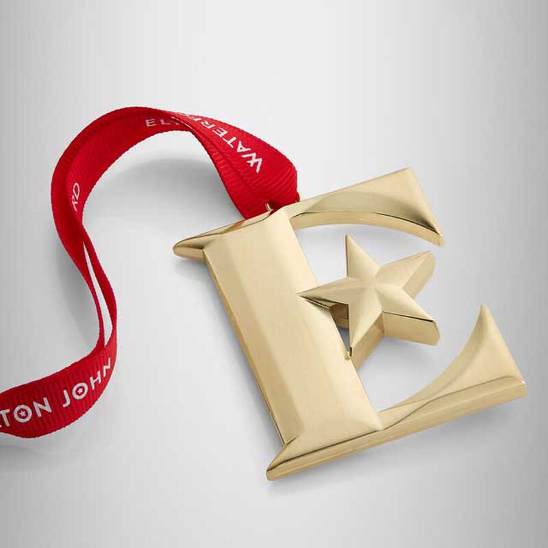 Waterford Elton John Golden E Ornament image number 2