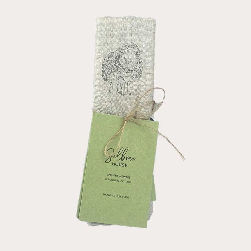 Selbrae House Linen Tea Towel - Sheep image number 2