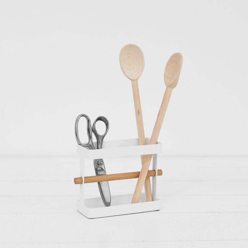 Yamazaki Tosca Kitchen Tool Stand Wide White image number 1