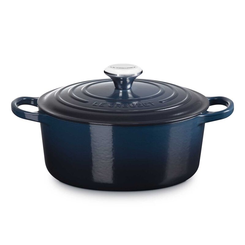 Le Creuset Cast Iron Round Casserole 24cm - Nuit image number 0