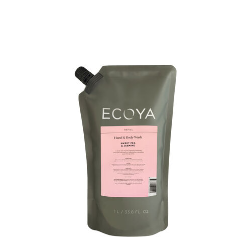 ECOYA Sweet Pea & Jasmine Hand & Body Wash Refill 1L