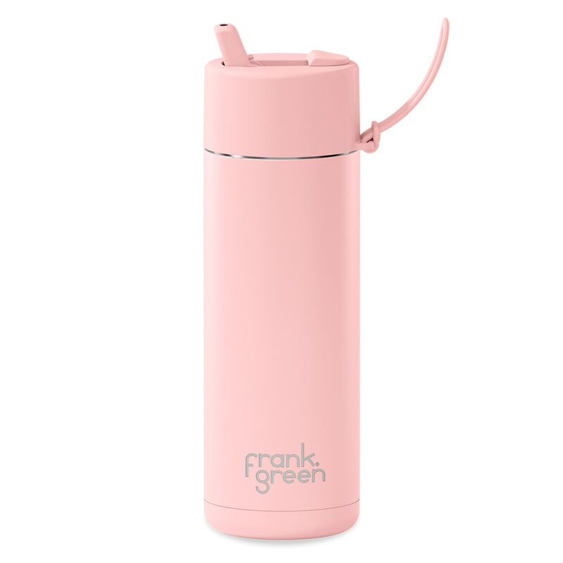 frank green 20oz Reusable Bottle with Flip Straw Lid Blushed image number 0