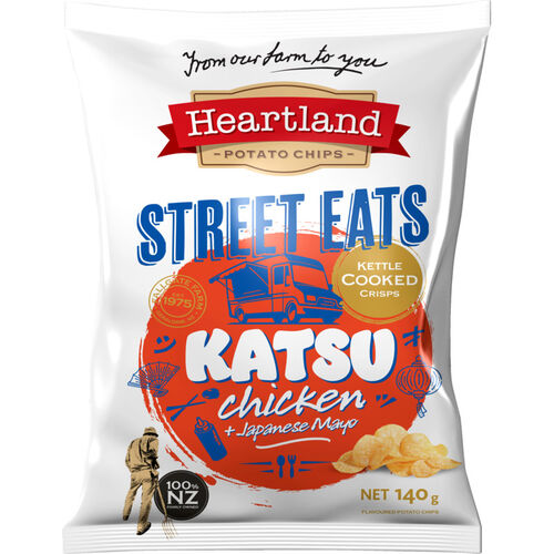 Heartland Street Eats Kettle Cooked Katsu Chicken Potato Chips 140g