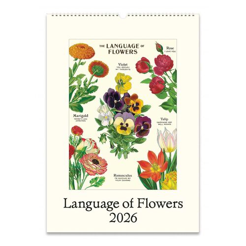 Cavallini Language of Flowers 2026 Wall Calendar