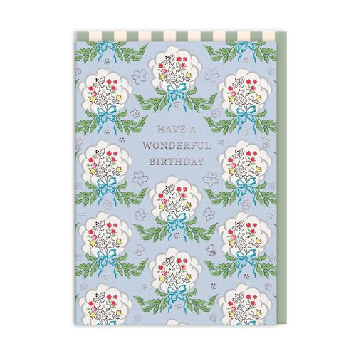Cath Kidston Birthday Posy Blue Card