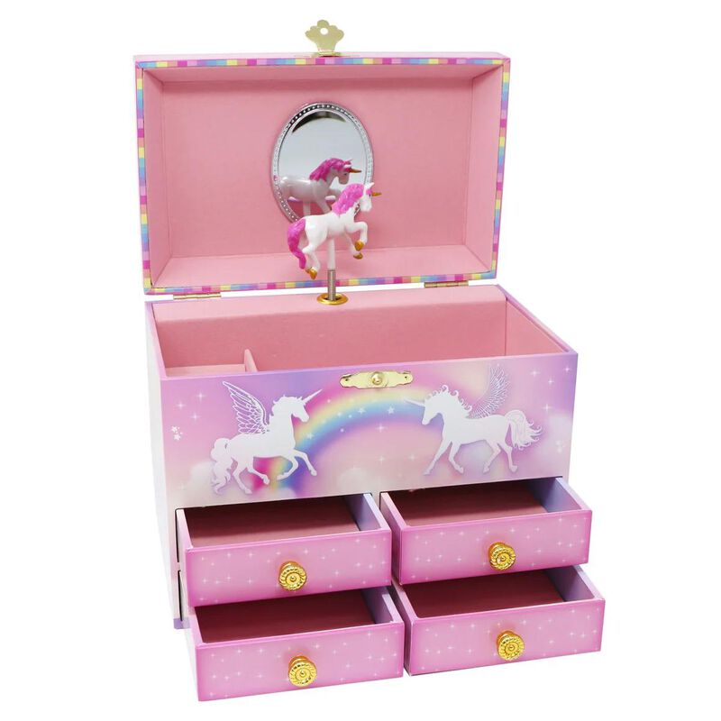 Pink Poppy Unicorn Dreamer Medium Musical Jewellery Box image number 0