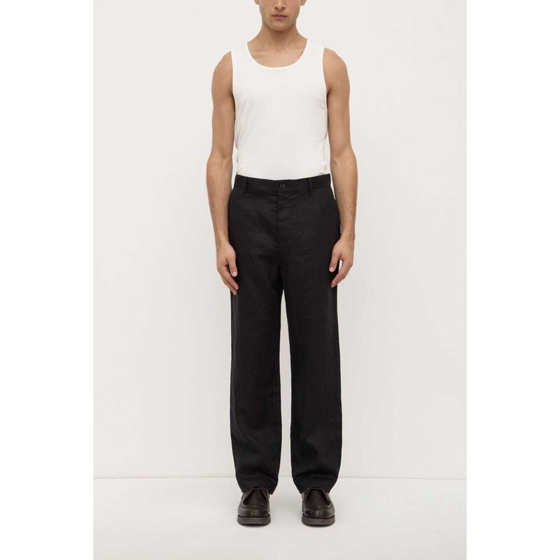 Assembly Label Fraser Linen Pant Black image number 3