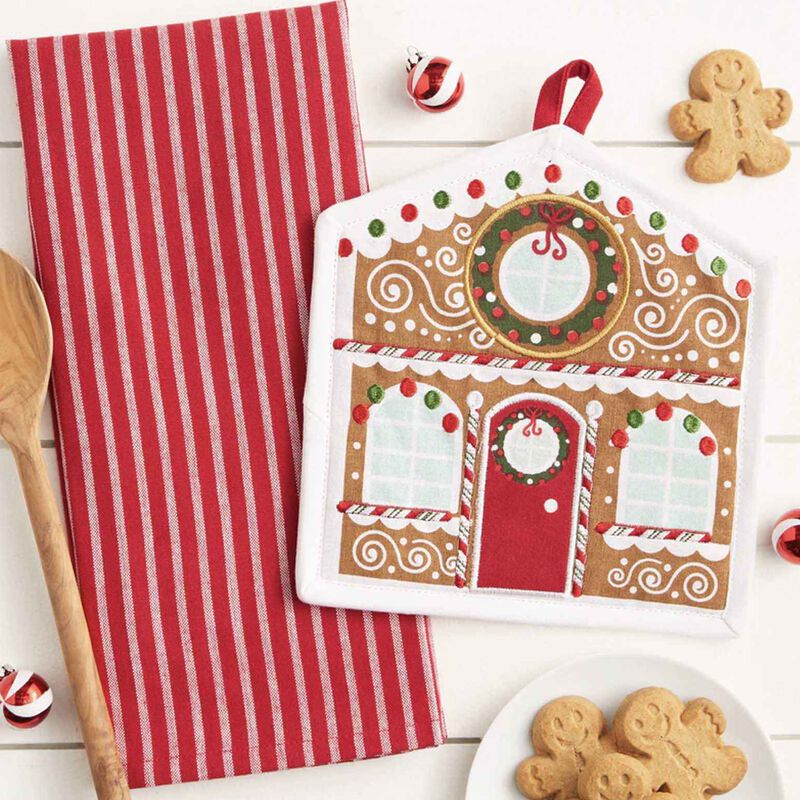 DII Gingerbread House Potholder Gift Set image number 1