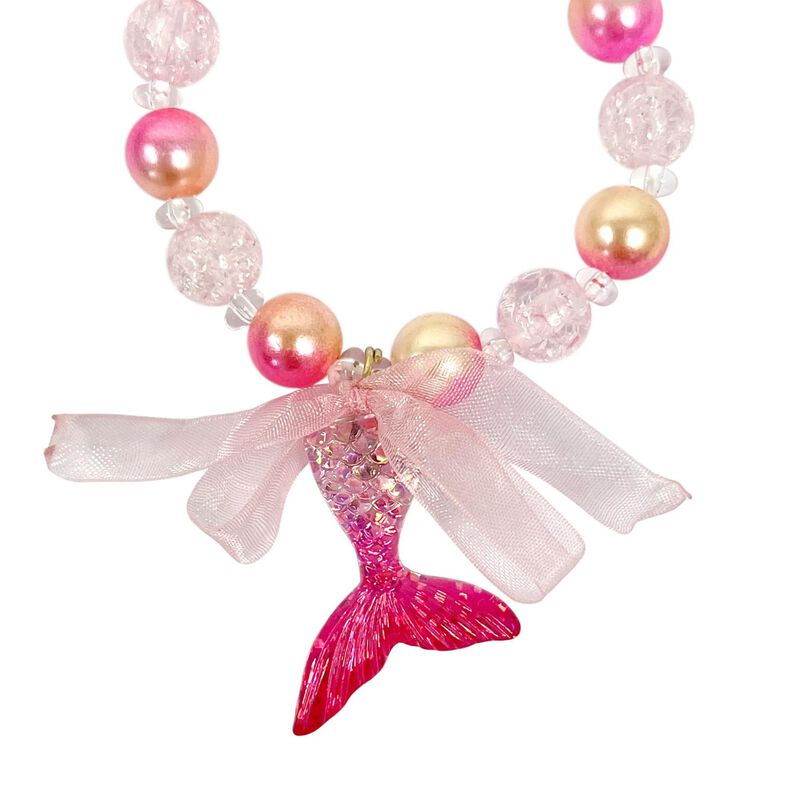 Pink Poppy Mermaid Tail Bracelet image number 1