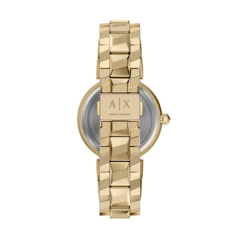 Armani Exchange Audora Two-Hand Gold-Tone Stainless Steel Watch image number 1