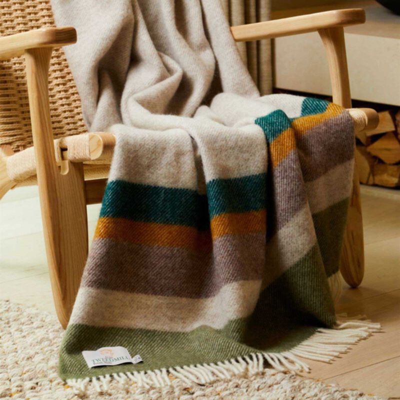 Tweedmill Lifestyle Pure New Wool Throw Alaska Stripe 130X183cm image number 1