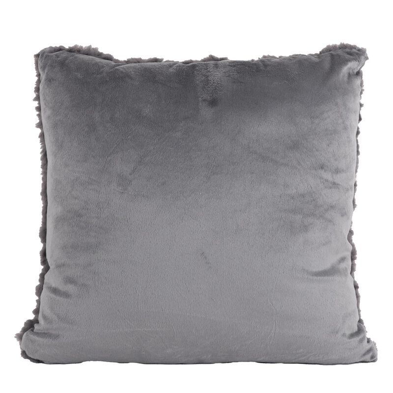 Top Drawer Faux Rabbit Fur Textured Cushion 45x45cm With Inner Winter Wolf image number 1