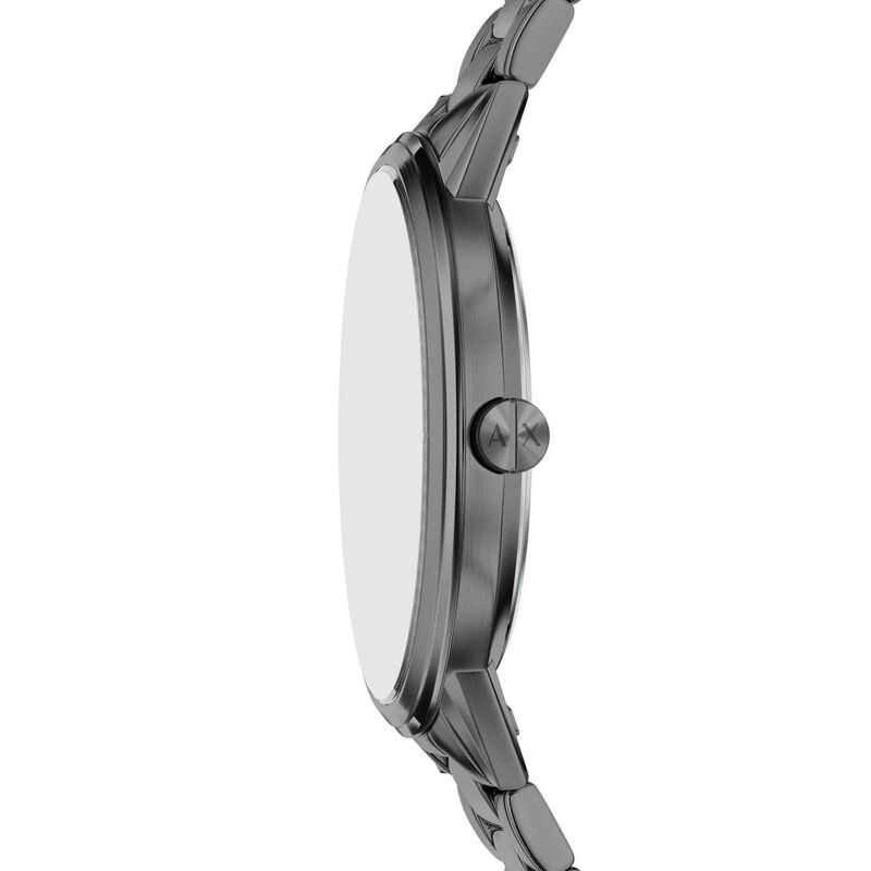 Armani Exchange Three-Hand Gunmetal Stainless Steel Watch And Bracelet Set image number 2