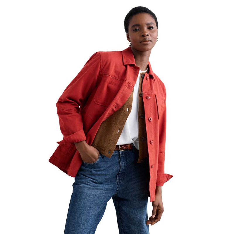 Seasalt Cornwall Long Field Jacket Dark Cinnamon image number 0
