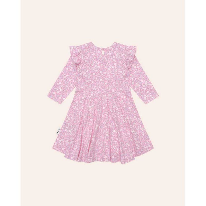 Huxbaby Ditsy Floral Shirred Long Sleeve Dress 3-5Y image number 2