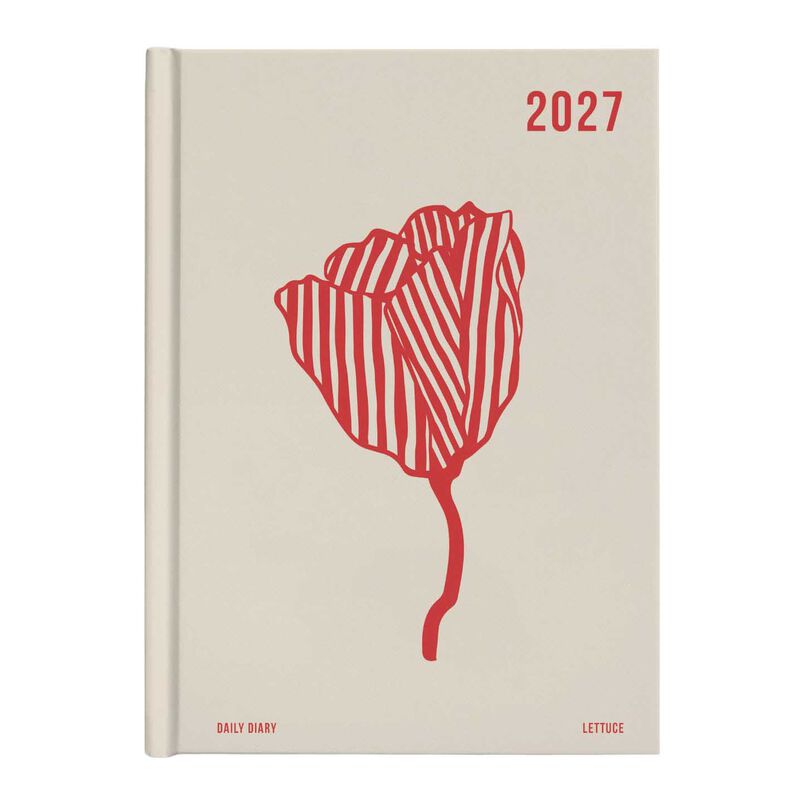 Lettuce Red Bloom Daily Diary 2027 image number 0