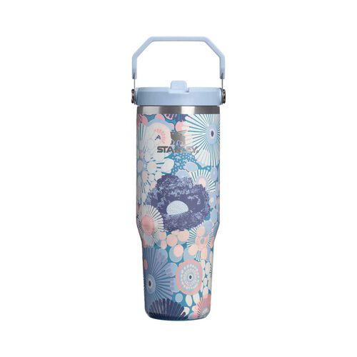 Stanley The Iceflow Flip Straw 2.0 Tumbler 30oz Blue Dream Wildflower