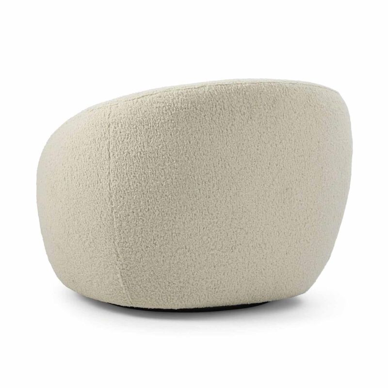 West Elm Cosy Swivel Chair Ivory image number 1