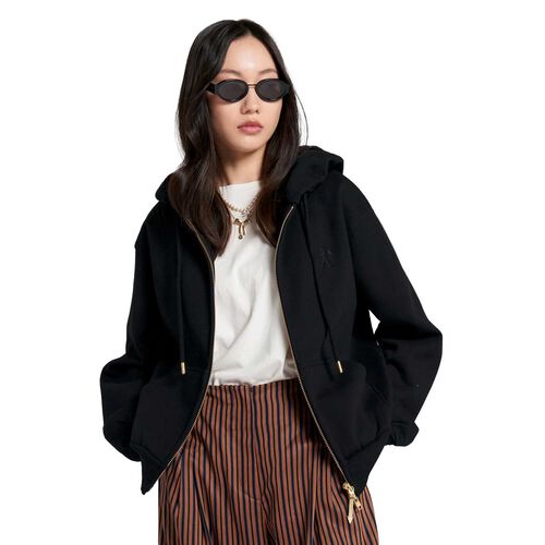 Karen Walker Runaway College Cropped Oversized Hoodie