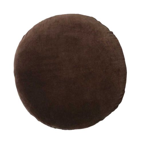 Citt&agrave; Cotton Velvet Round Cushion Cover Henna 45cmdia