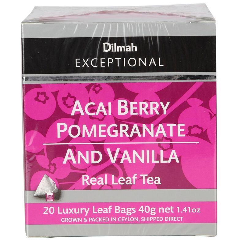 Dilmah Exceptional Acai Berry Pomegranate & Vanilla (Black) 20 Teabags image number 0