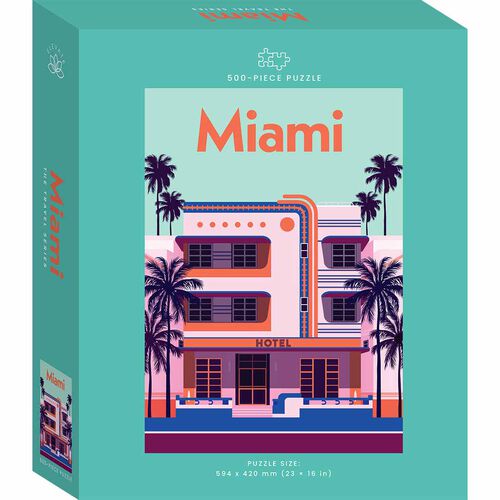 Hinkler Travel Poster 500 Piece Jigsaw: Miami