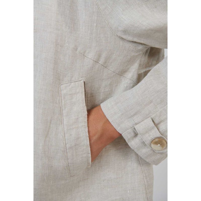 Naturals By O & J White Linen Jacket image number 2