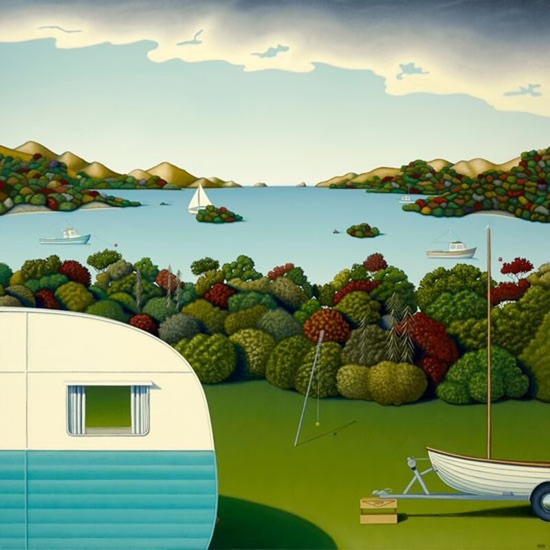 Hamish Allen Ahoy! Matted Print image number 0