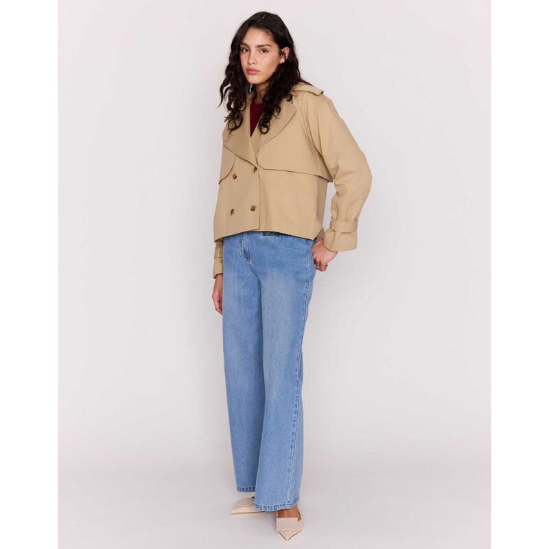 MINKPINK Aya Cropped Trench image number 3