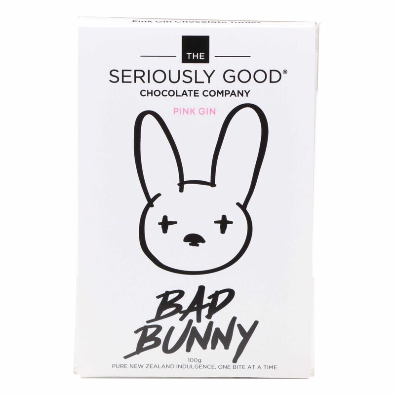Seriously Good Chocolate Easter Bad Bunny Pink Gin Large Tablet 100g image number 0