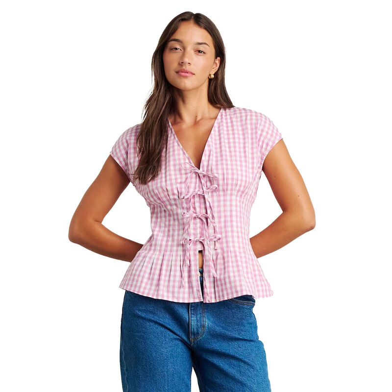 JAG Poppy Gingham Top image number 4