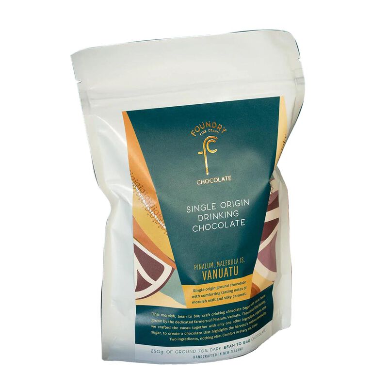 Foundry Chocolate Pinalum Malekula Island Vanuatu Drinking Chocolate 250g image number 0