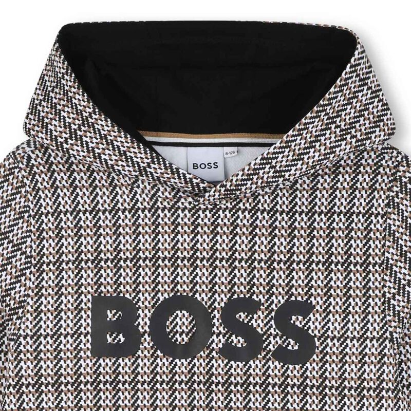 BOSS Patterned Hooded Sweatshirt 4Y-6Y image number 2