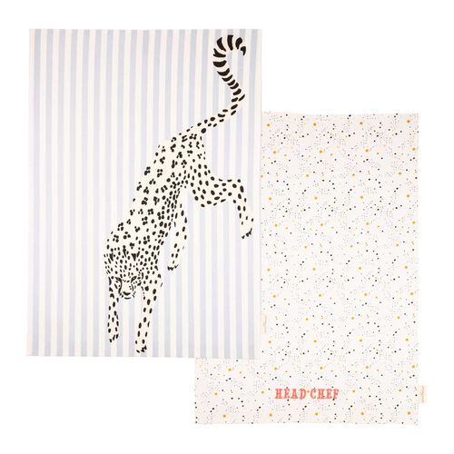 Yvonne Ellen Cheetah Tea Towels (Set of 2)