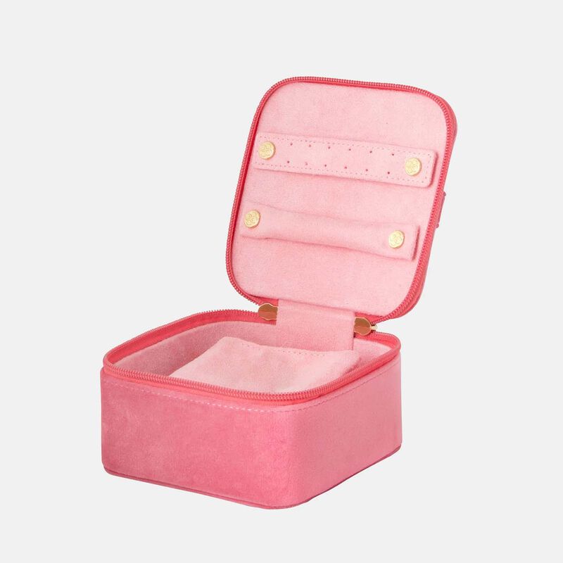 Tonic Luxe Velvet Jewellery Cube Coral image number 2