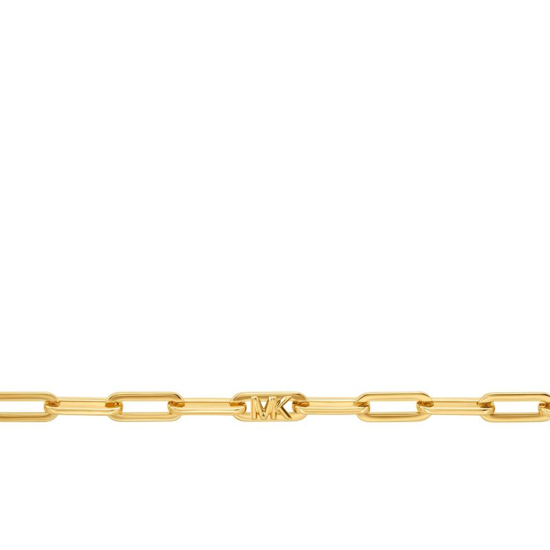 Michael Kors 14K Gold-Plated Sterling Silver Paperclip Chain Bracelet image number 1