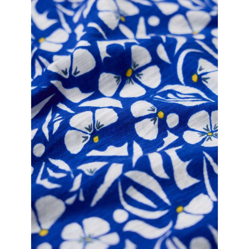 Seasalt Cornwall Gypsophilia Top Collaged Floral Bright Marine image number 2